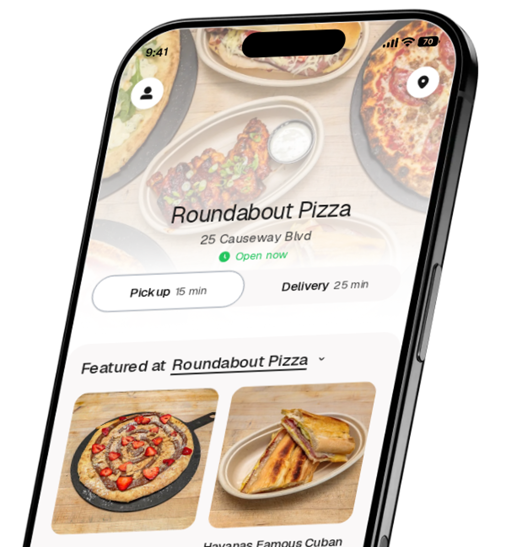 Roundabout Pizza app preview